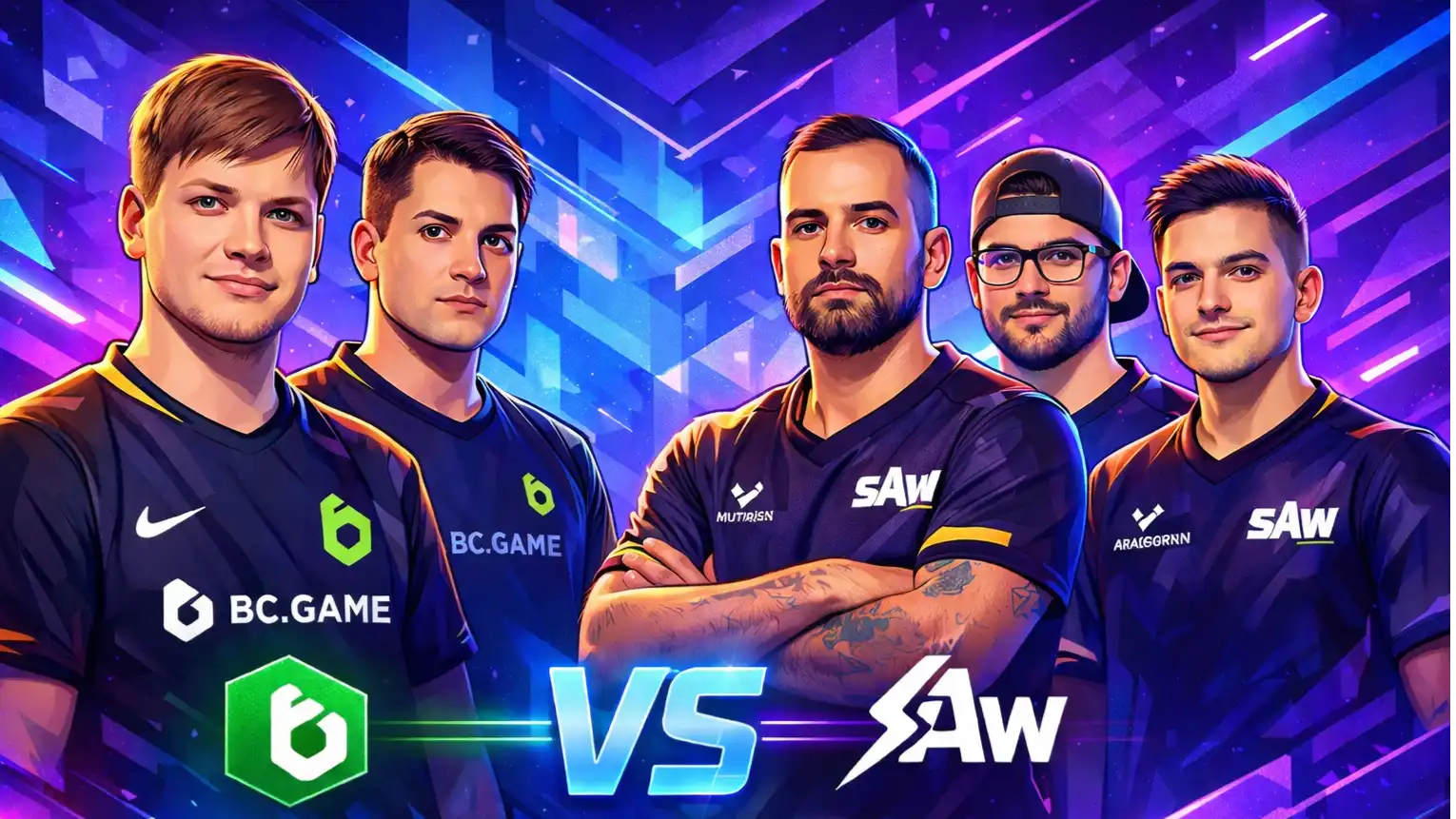 BC.Game linked with SAW trio to complete s1mple + electroNic rebuild (CS2)